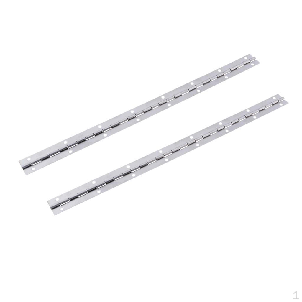 2x Прочная нержавеющая сталь Морская лодка Яхта Понтон Ворота Двери Рояльная петля 38x2,5 см