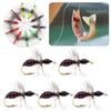 5pcs 12# Artificial Insect Lure Hair Hook Fly Hook Bait Fly Fishing Insects Hook Ant Lures