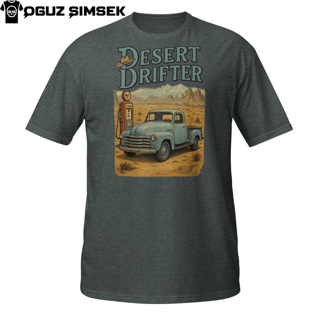 Desert Drifter Vintage Pickup Truck T-Shirt Mens Womens Tees Top | Western Gas Station Graphic Tee