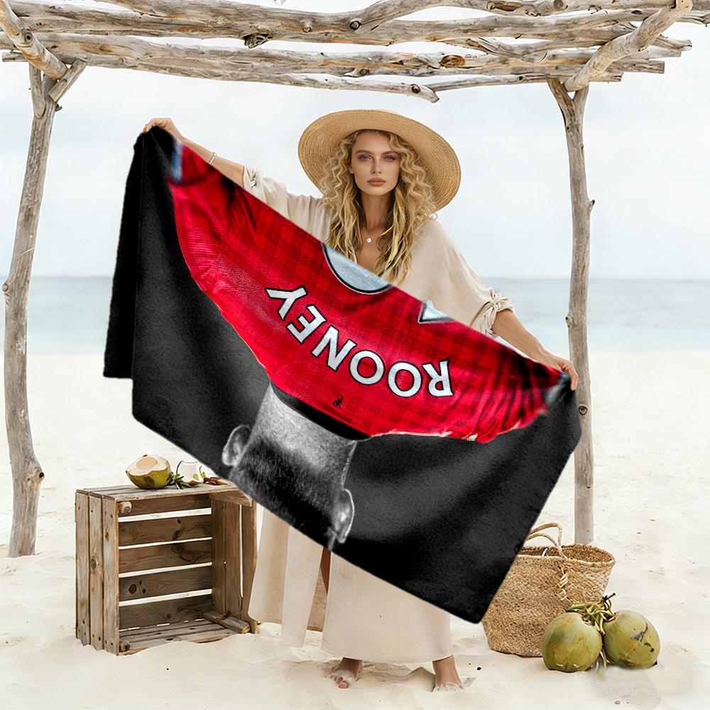 Wayne Rooney Celebration Beach Towel Super Soft Microfiber Quickdry Fabric Comfortable Lightweight