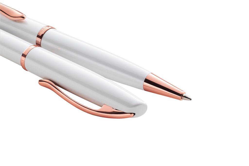Pelikan Jazz Noble Elegance Fountain Pen and Ballpoint Set Pearl White M Nib Direct from Japan
