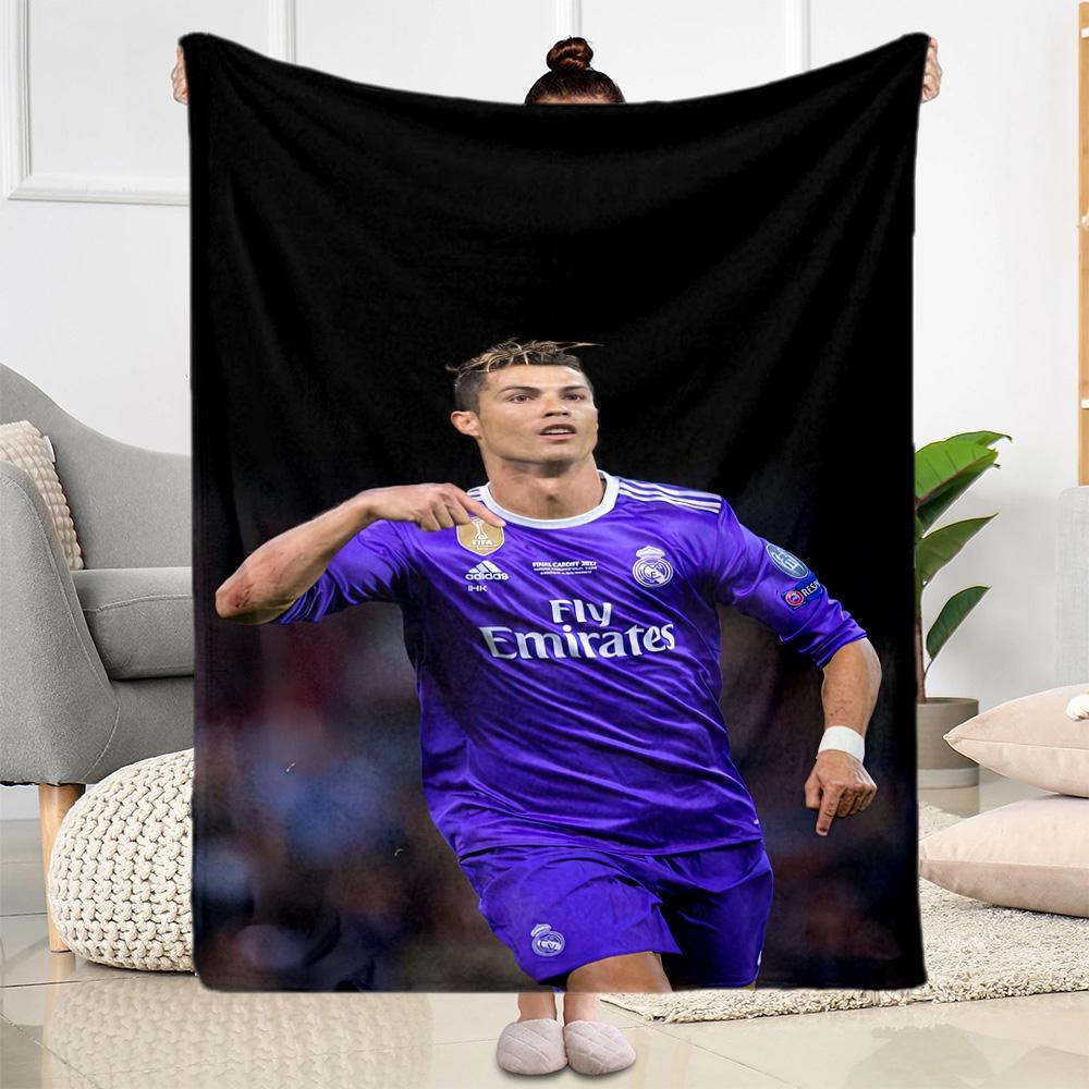 Cristiano Ronaldo Blanket Comfortable Great For Bed Bedding Sofa Allseason Use Stylish Decor Suitable For Gifting Relatives And Friends