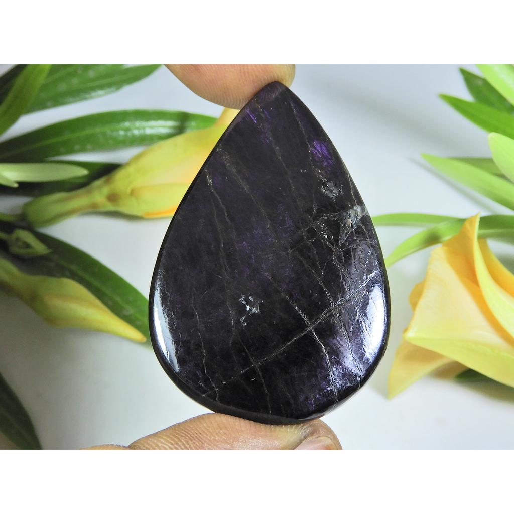 94Cts. Натуральный пурпурит грушевидный кабошон свободный ювелирный драгоценный камень 33X51X05 мм B-238