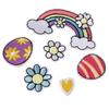 According To Embroidery Embroidery Cloth Sticker Computer Embroidery Stamp Cute Rainbow Flower Love Clothes Decoration Patch Sticker Cloth