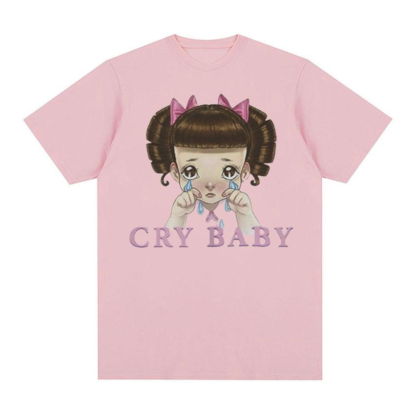 Лето 2025 Мелани Мартинес Cry Baby Мультяшный Графический Футболка Мужская Женская Милый Ретро Харадзюку 100% Чистый Хлопок Печатная Футболка