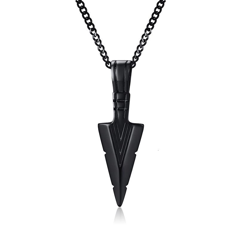 Man Necklace, Arrowhead Kunai Pendant,Stainless Steel Primal Tribal Spear Necklaces,Men Kunai Ethnic Viking Necklace