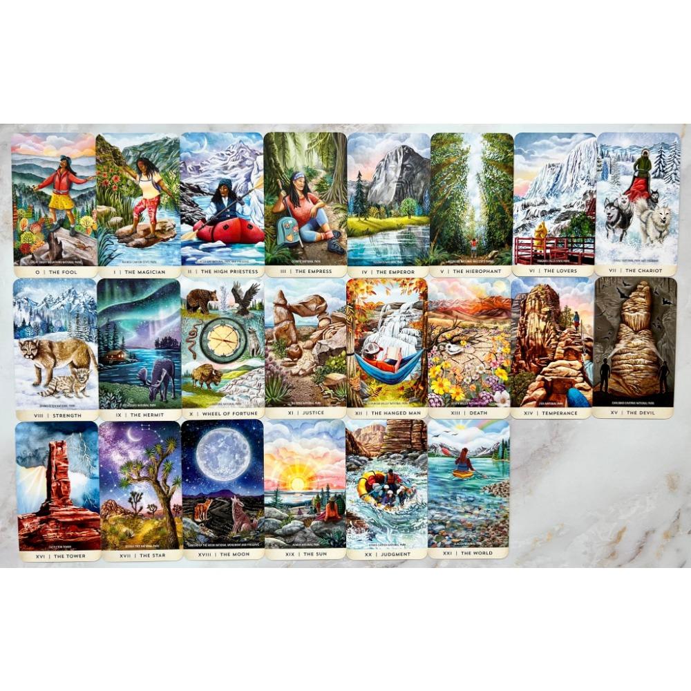 Таро для прогулок на свежем воздухе, 12x7 см, бумажное руководство, карточные игры, колода из 78 карт, посвященная любимым местам и развлечениям