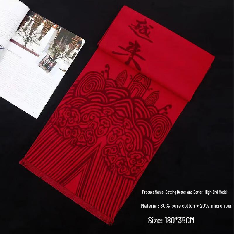 CNMF Auspicious Red Scarf