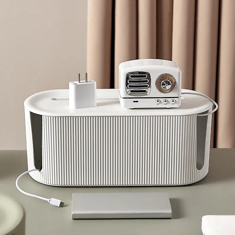 Nordic Plug Board Storage Box Cable Wire Organizer Case Socket Wireless Wifi Router Bracelet Desktop Data Line Plug Holder Shelf