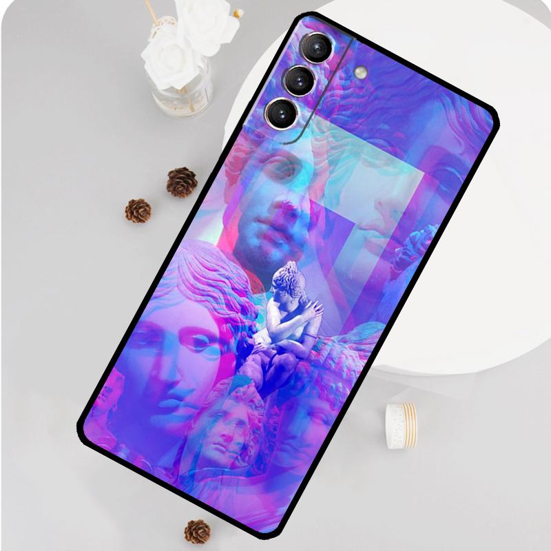 Чехол для телефона "Большая волна" в стиле ретро-киберпанк для Samsung Galaxy S26 S25 S24 S20 S21 S22 S23 Ultra S10 Plus S25 FE Funda Cover