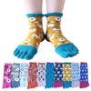 Nordic Sizes [box408] Women's Five-Toe Socks, Pattern, 10-Pair Set, 22-24cm