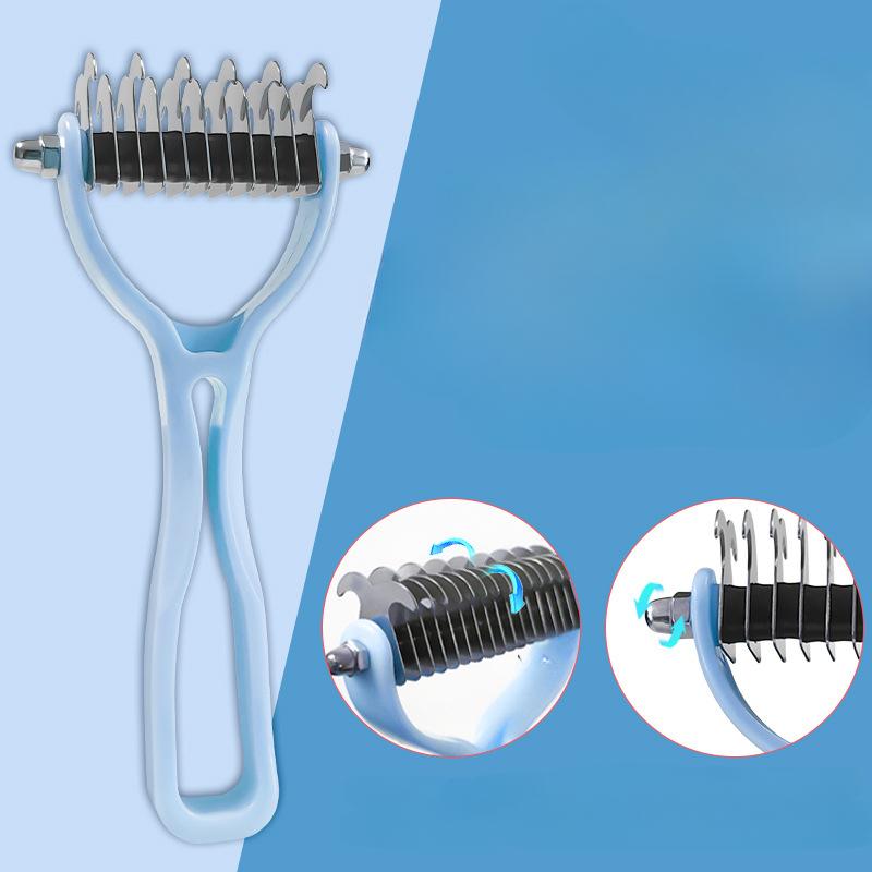 Щетка для удаления шерсти домашних животных, триммер для шерсти собак, инструмент для груминга домашних животных для спутанной длинной шерсти, вьющейся шерсти, щетка для линьки кошек