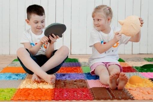sensory mat Rainbow Melody 9 pcs. set