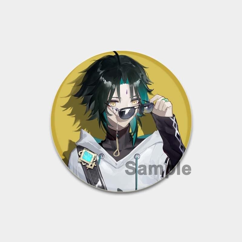 58 мм Genshin Impact, мягкая кнопка на лацкане, креативный забавный значок на воротнике, мультяшная фигурка, броши, одежда, ювелирные аксессуары, милые подарки