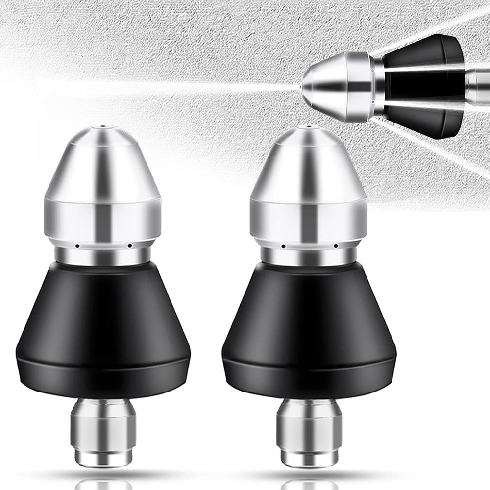 Канализационная форсунка для мойки высокого давления, канализационная форсунка из нержавеющей стали, 1 передняя форсунка и 6 задних форсунок