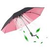 Складной зонт с вентилятором, USB-зарядка, защита от ультрафиолета, тройной складной зонт, портативный водонепроницаемый ветрозащитный летний зонт от солнца и дождя