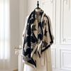 New Luxury Autumn and Winter Cashmere Star Print Scarf Women Warm Pashmina Poncho Scarves Fashion Shawl Thick Foulard Bufanda