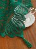 Зеленый рождественский кружевной тесьма скатерть с кисточками
