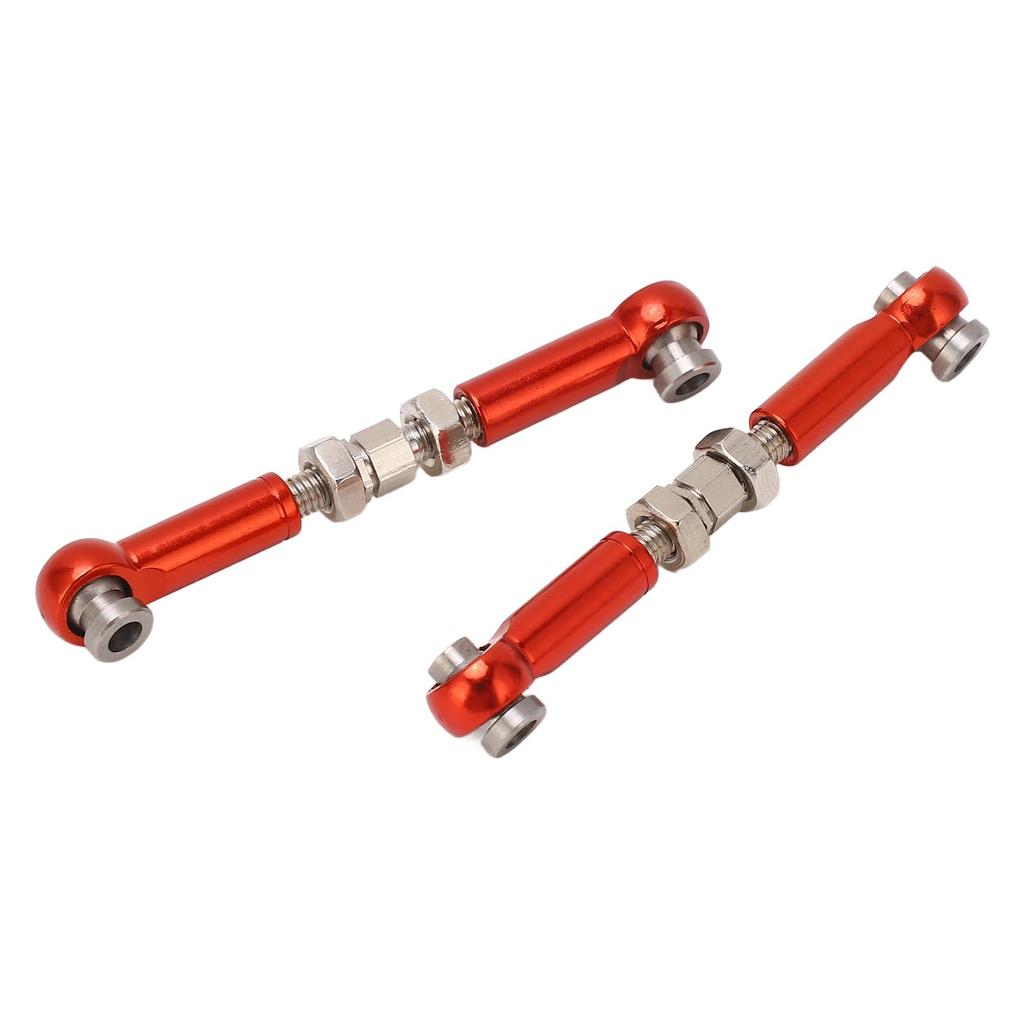 2PCS RC Steering Link Rod Servo Pull Linkage Arm Aluminium Alloy RC Car Parts for MJX 14210 14209 16208 16209 1 14 Red