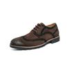 New Handcrafted Luxury Leather Shoes for Men Retro Carved Brogue Shoes Men Lace Up Suede Leather Casual Shoes Oxford