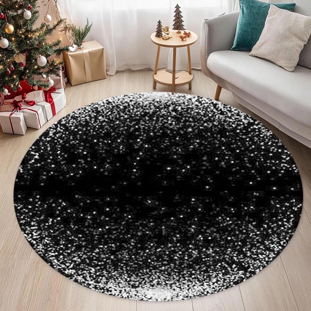Cosmic Galaxy Pattern Round Area Rug Non-Slip Soft Durable Washable Floor Mat Decor Carpet for Living Room Bedroom Home Decor