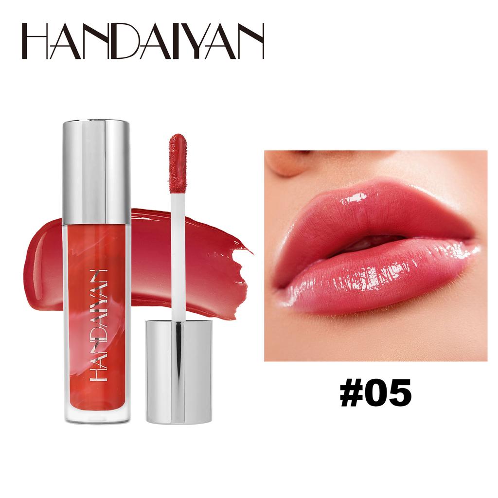 HANDAIYAN Блеск для губ, сексуальный, пухлый, блестящий, хрустальный, жидкая помада, водостойкий, увлажняющий, масляный, блеск для губ, макияж
