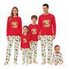 Print Cute Family Set Pajamas, Home Clothes, Family Set Long Sleeve Top Pants Set