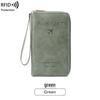 Multifunctional RFID Passport Holder & Travel Wallet with Ticket Storage and Zipper