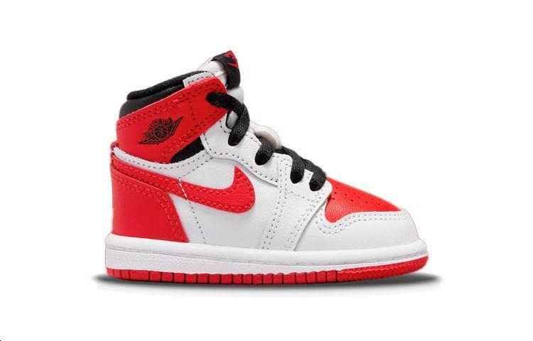 Детские кроссовки Nike Jordan 1 Retro High OG Heritage (ТД) Белый/Университетский красный-черный