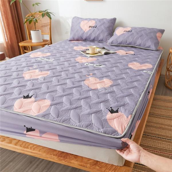 Cotton Winter Warm Thicken Sheet Bed Fitted Sheet Bedcover Printing Bed Mattress Cover Protector Sheet No Pillowcase
