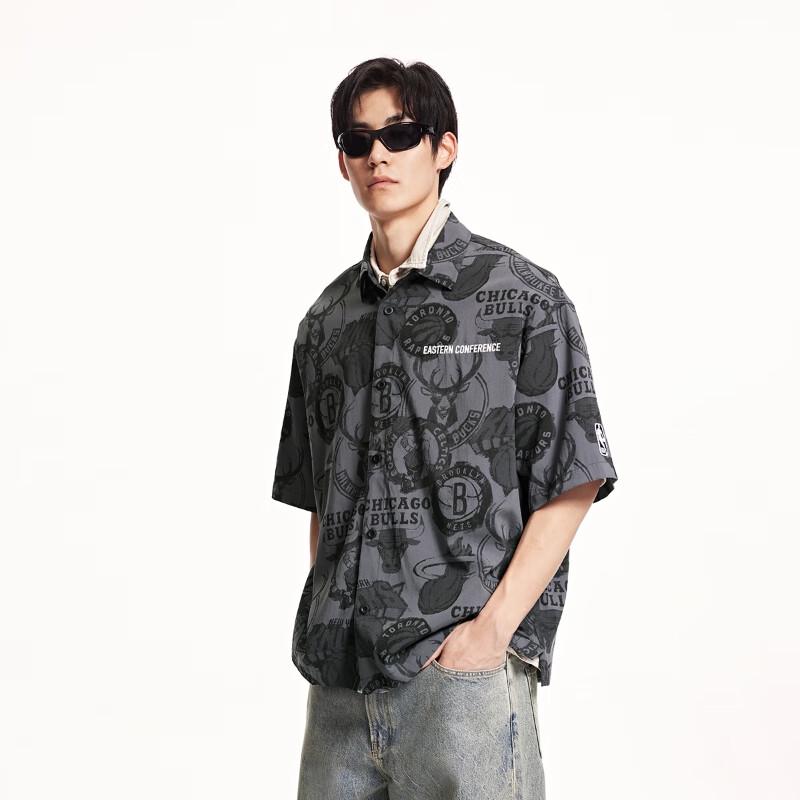 JACK&JONES NBA Eastern Conference Logo Loose Fit Short Sleeve Shirt