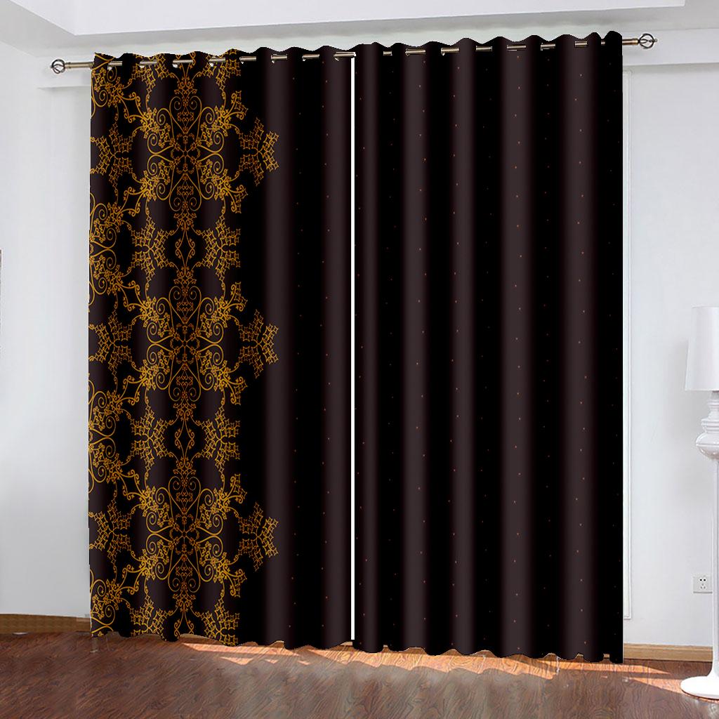 3D черные, белые, синие полосатые пятиугольные звездные узоры, солнцезащитные шторы, роскошные украшения для гостиной, тонкие шторы для спальни