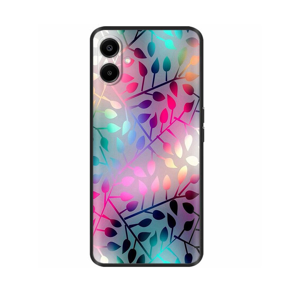 Для Samsung Galaxy A06 Задняя крышка Мягкая Черная с принтом Силиконовый бампер Чехол для телефона для Samsung Galaxy A06 A05 A04 Чехлы Fundas Coque