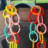 24pcs/set Clip On Plastic Connecting Rings Early Education Baby Rainbow Loop Gifts