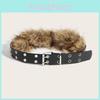Цвет Мода Однотонный Искусственный Мех Украшение Женский Ремень С Двойной Пряжкой На Груди
