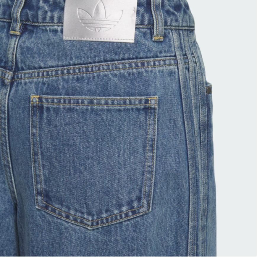 Adidas Оригинальные джинсовые шорты Originals SS25, модные, универсальные, свободного кроя, спортивные, женские шорты KB5432