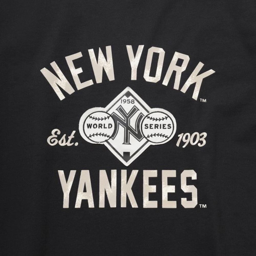 New Era Футболка New York Yankees Хизер Черный 15147503