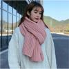 Autumn and Winter Thick Warm Women's Scarf Pure Color Knitted Casual Commuting Scarfs