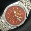 ВИНТАЖНЫЕ АВТОМАТИЧЕСКИЕ SEIKO 5 6309A ВОССТАНОВЛЕННЫЕ ЯПОНСКИЕ МУЖСКИЕ ЧАСЫ С КРАСНЫМ ЦИФЕРБЛАТОМ a443353-1
