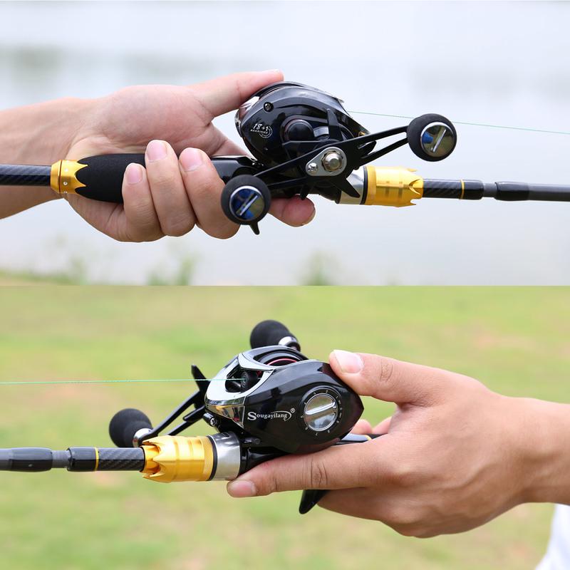 Комбинированная катушка для удочки для приманки, удочка 2,1 м с 19 BB, рыболовная катушка, набор для спортивной рыбалки на открытом воздухе