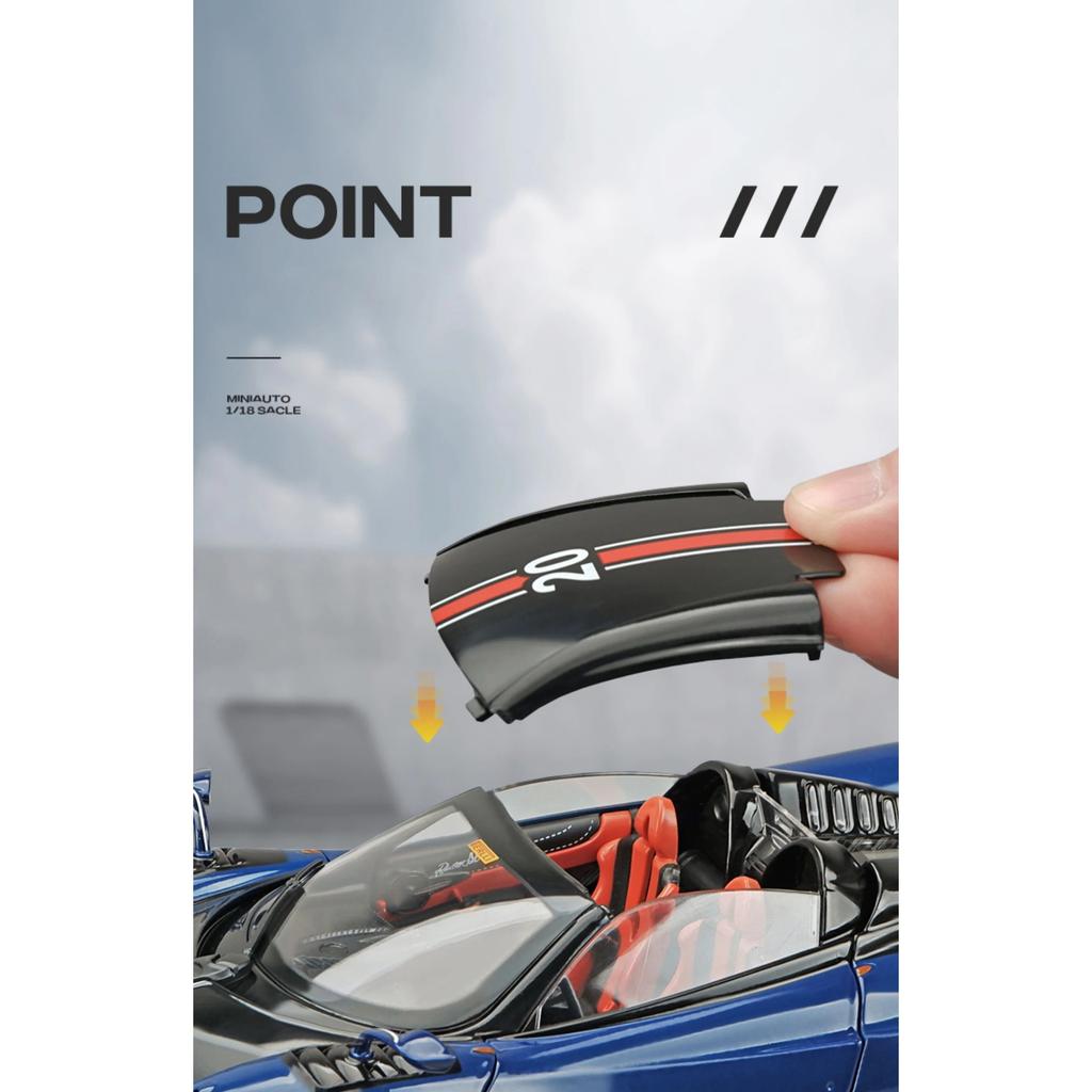 1/18 Pagani Huayra BC Суперкар Сплав Машинка Литые и Игрушечные Транспортные Средства Модель Машины Звук и Свет Инерционная Машинка Игрушки для Детей Подарки