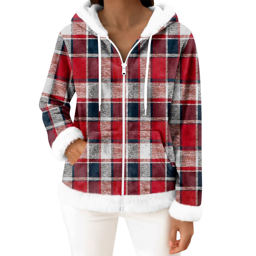 Женский повседневный модный кардиган с капюшоном на молнии из флиса с длинными рукавами