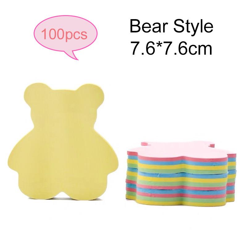 100sheet/set Sticky Notes Office and Study Notes Color Student Sticky Notes Tear-off Message and Note-taking Notebook TMZ
