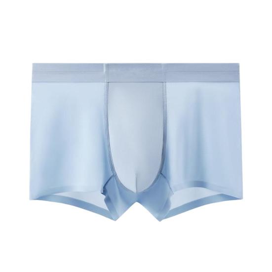 Men Boxer Underwear Elastic Mid-Waist U-Convex Breathable Shorts Briefs Solid Color Comfort Fit Underwear