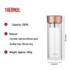 Thermos Портативная стеклянная кружка-заварник с двойными стенками, 300 мл