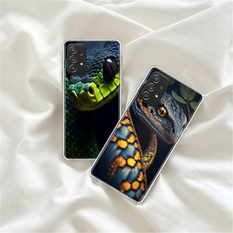 Чехол для телефона "Лесные гадюки и питоны" для Samsung A54 A57 A37 A17 A14 A15 A12 A24 A34 A55 A35 A25 A52S A07 A05S A04S A22 A32 A72