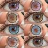 New 1Pair Colored Contact Lenses for Eye Soft Purple Natural Contacts Gray Pupils Blue Contact Yearly Party Brown Eyes Contact