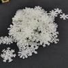 50pcs Luminescent Snowflake Wall Stickers, Mini Christmas Snowflake Star Luminous Ceiling Wall Decoration, Suitable For Home Bedroom Decoration
