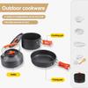 Посуда для кемпинга, кастрюля, набор сковородок, жаропрочный антипригарный легкий набор кастрюль, набор посуды для приготовления пищи на открытом воздухе
