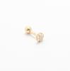 Пирсинг Lunne 14K с округлым кубическим цирконием (14-каратное золото) #W13